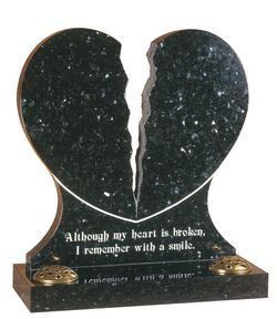 Heart Memorial Headstone, HMEC158