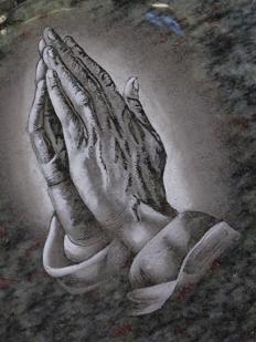 Memorial Design Praying hands
